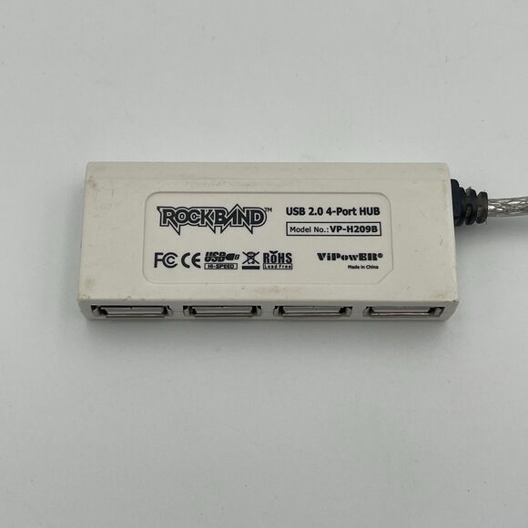 Rock Band Xbox 360 Wii PS2 PS3 USB 2.0 4 Port Hub ViPowER VP-H209B Dongle - Picture 5 of 7